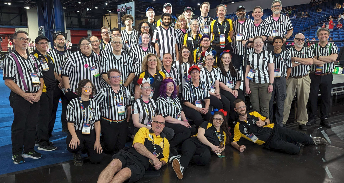 Group photo of refs from World Championship